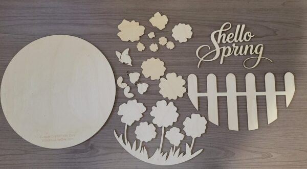 Hello Spring Round Door Hanger DIY Kit - Image 2