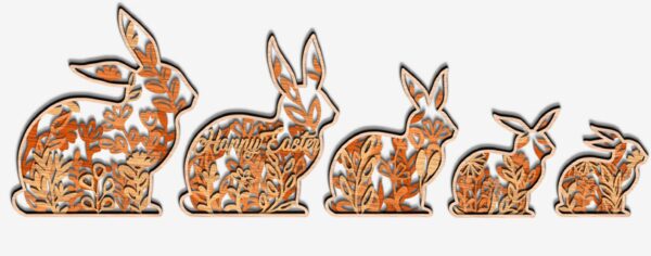 Easter Bunnies - Set of 5 - Image 3