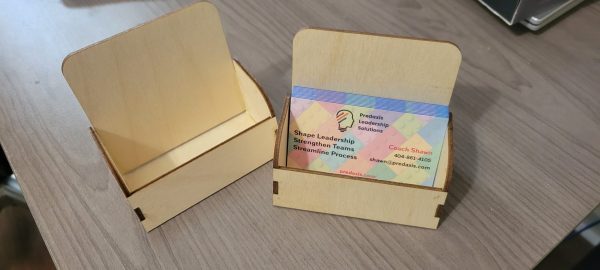 Personalized Laser Cut Business Card Holder - Image 2